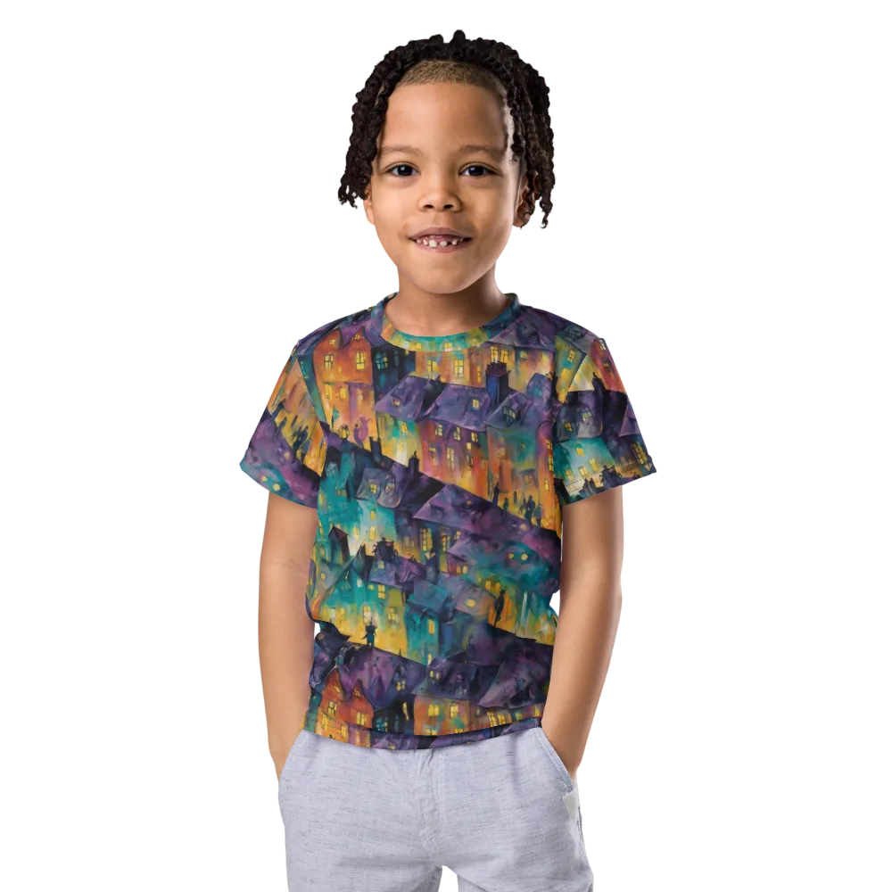 Midnight Rooftops on Kids Crew Neck T-Shirt — Front