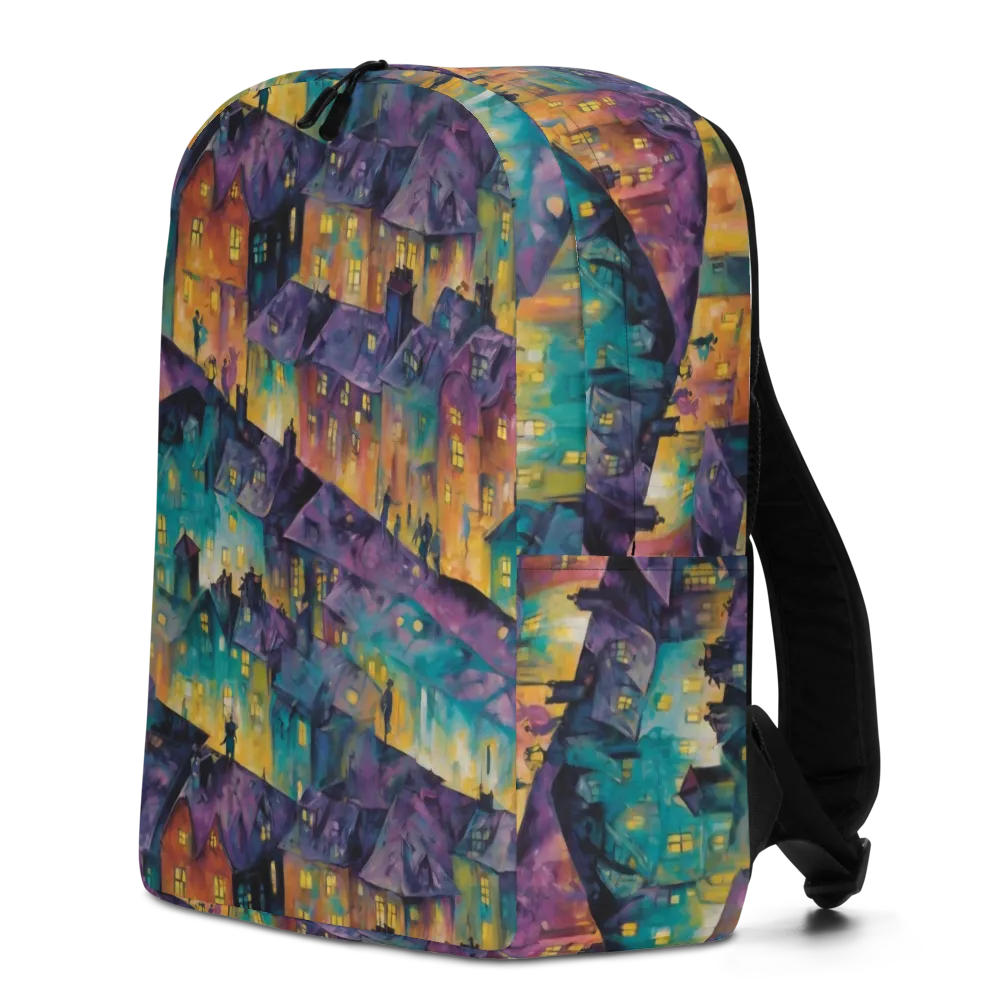 Midnight Rooftops on Minimalist Backpack — Left