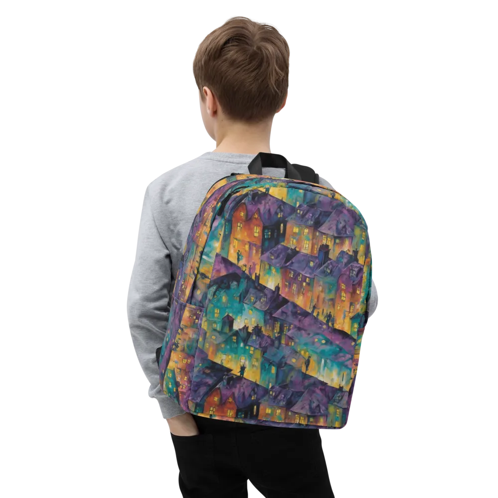 Midnight Rooftops on Minimalist Backpack — Zoomed-in