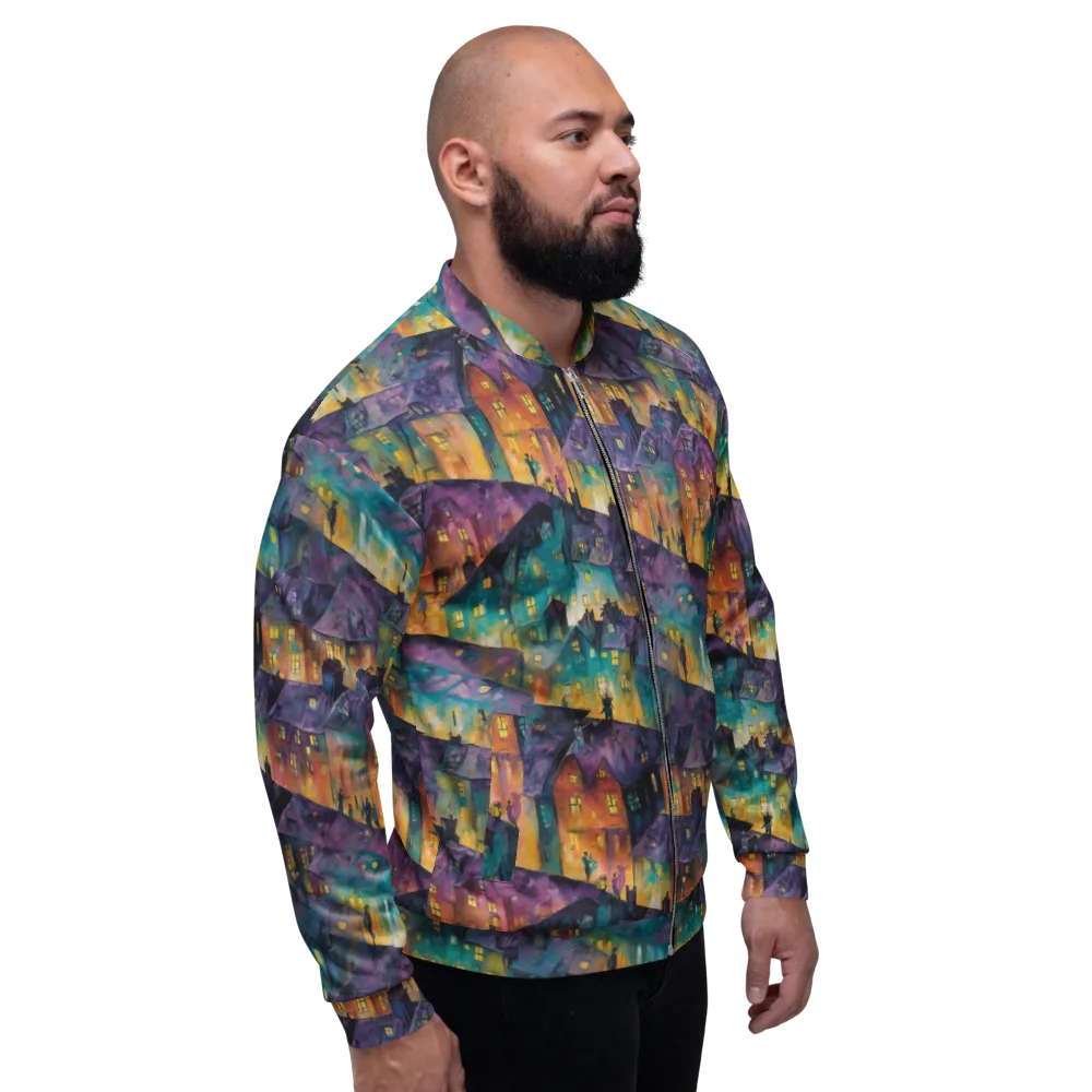 Midnight Rooftops on Bomber Jacket — Right