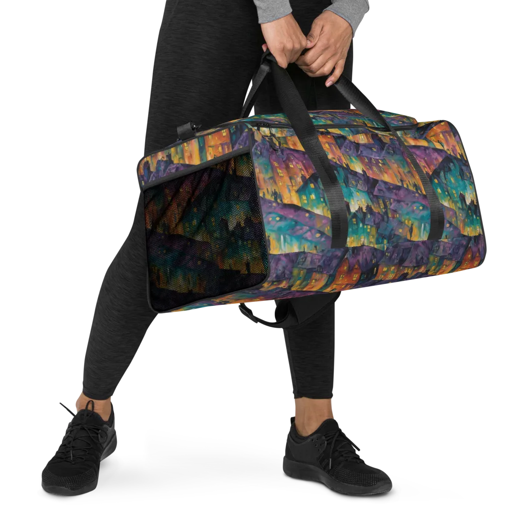 Midnight Rooftops on Duffle Bag — Right Front