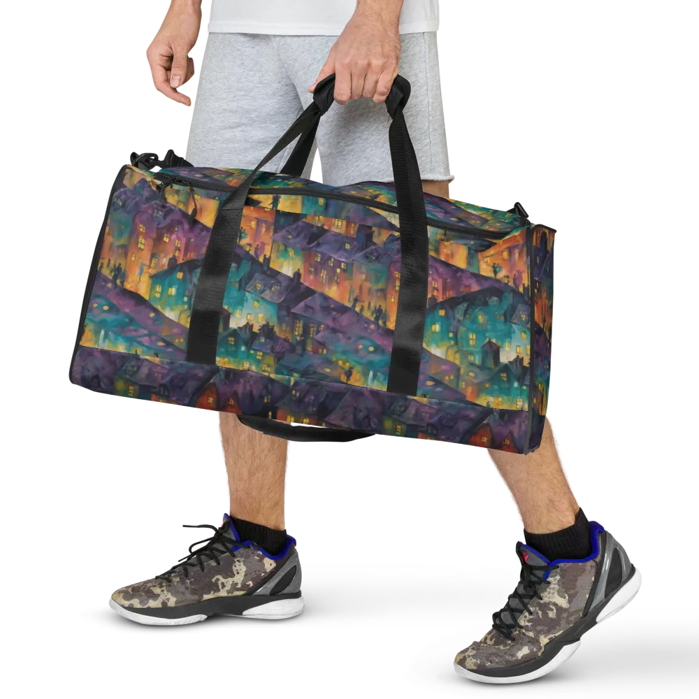 Midnight Rooftops on Duffle Bag — Front