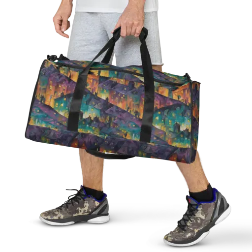 Midnight Rooftops on a Duffle Bag
