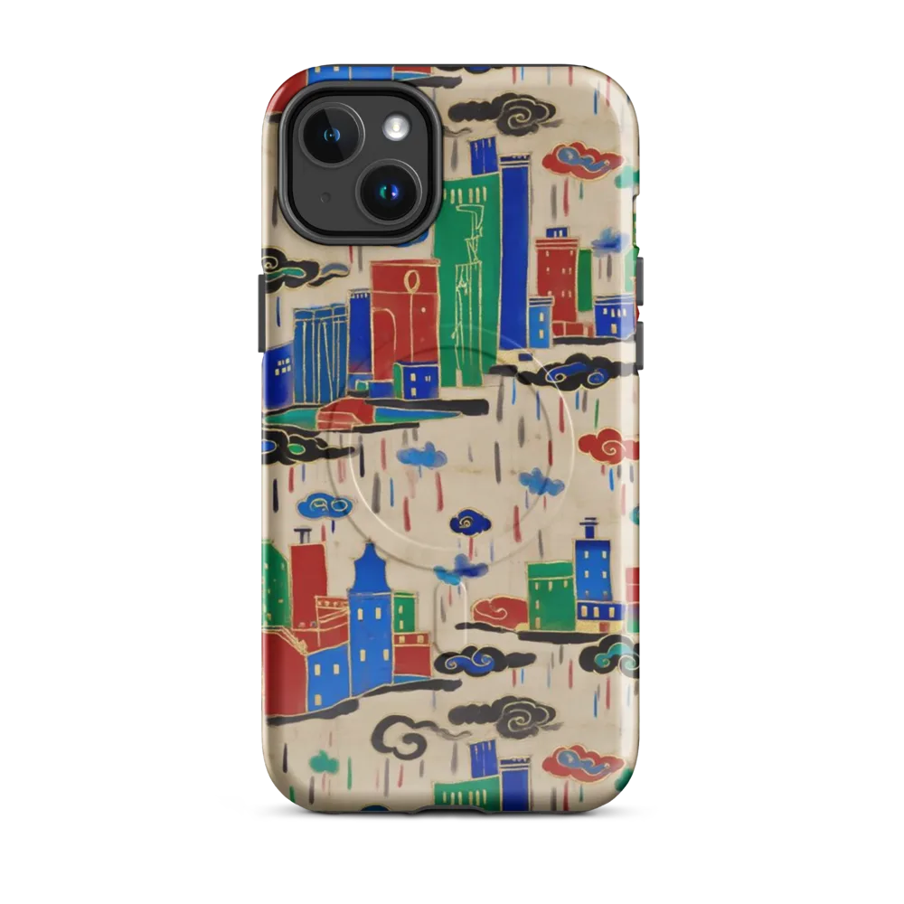 Rainy Neon City on MagSafe Tough Case for iPhone® — Front
