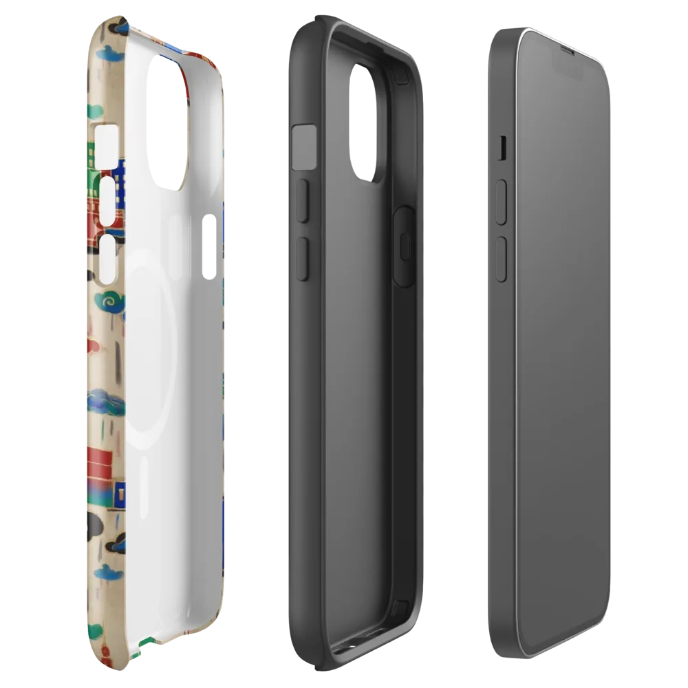 Rainy Neon City on MagSafe Tough Case for iPhone® — Front