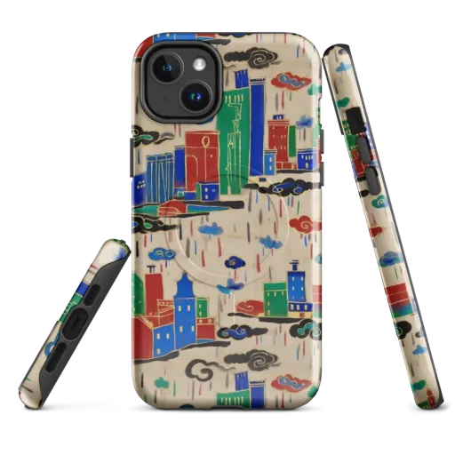 Rainy Neon City on a MagSafe Tough Case for iPhone®