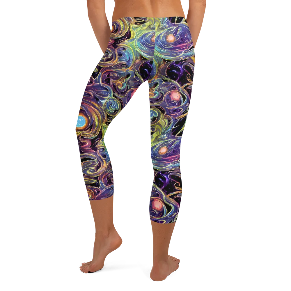 Lebacq Swirl on Capri Leggings — Back
