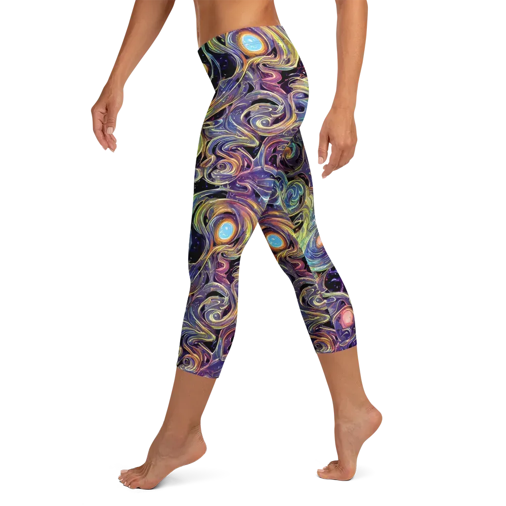 Lebacq Swirl on Capri Leggings — Left