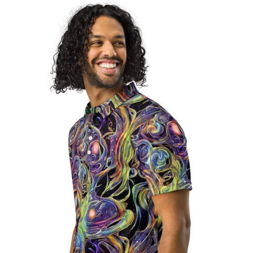 Lebacq Swirl on a Men's Slim Fit Polo Shirt