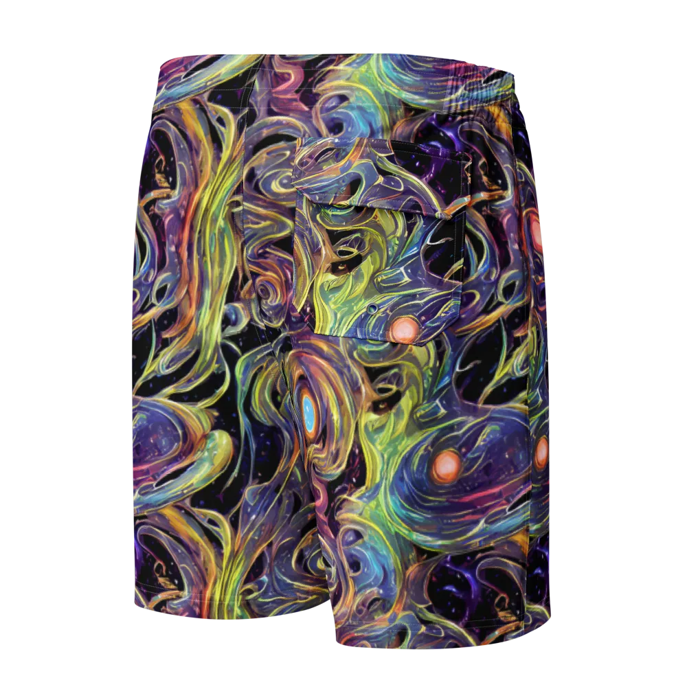Lebacq Swirl on Men's Board Shorts — Back