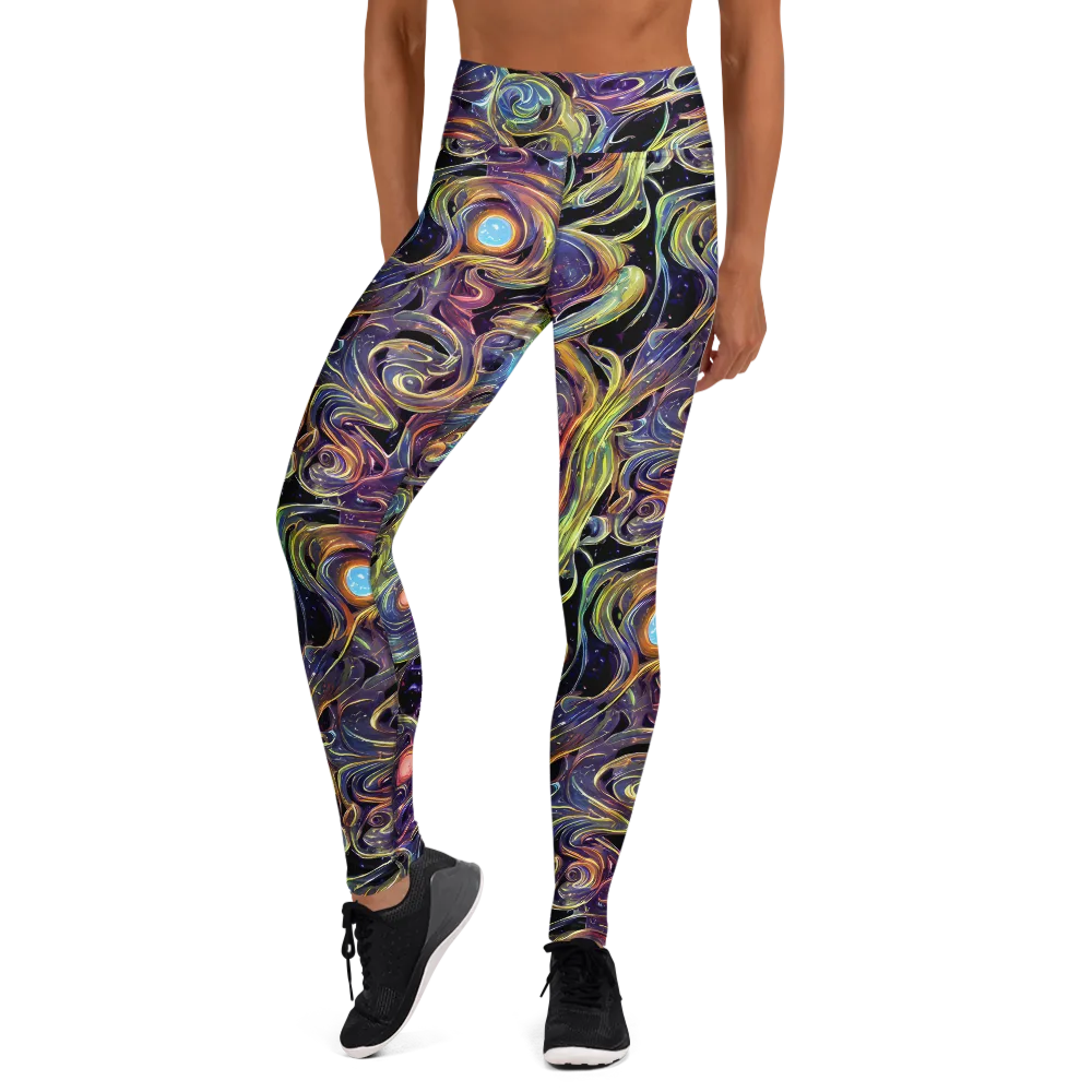 Lebacq Swirl on Yoga Leggings — Front