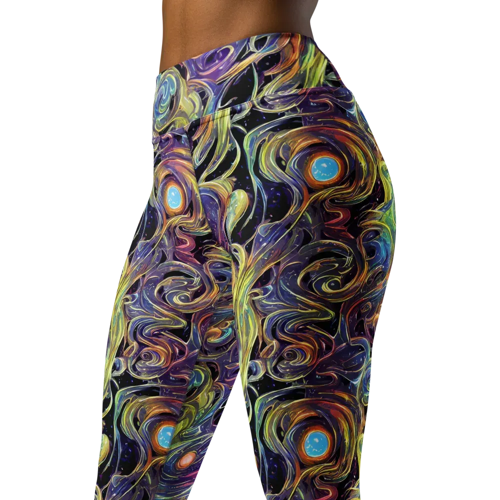 Lebacq Swirl on Yoga Leggings — Left Front