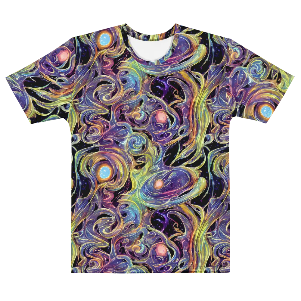 Lebacq Swirl on Men's Cotton Crew Neck T-Shirt — Front