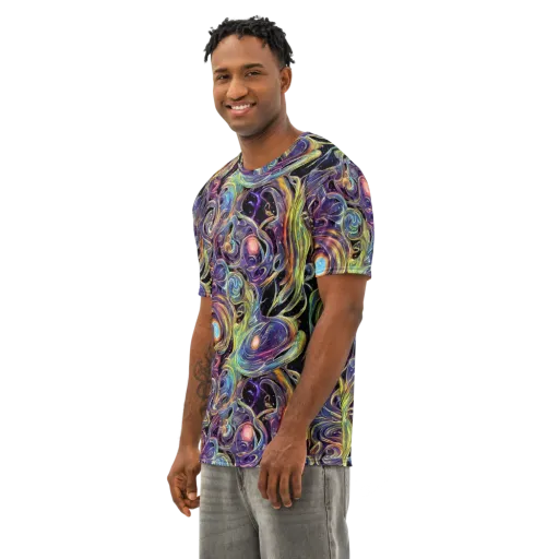 Lebacq Swirl on a Men's Cotton Crew Neck T-Shirt