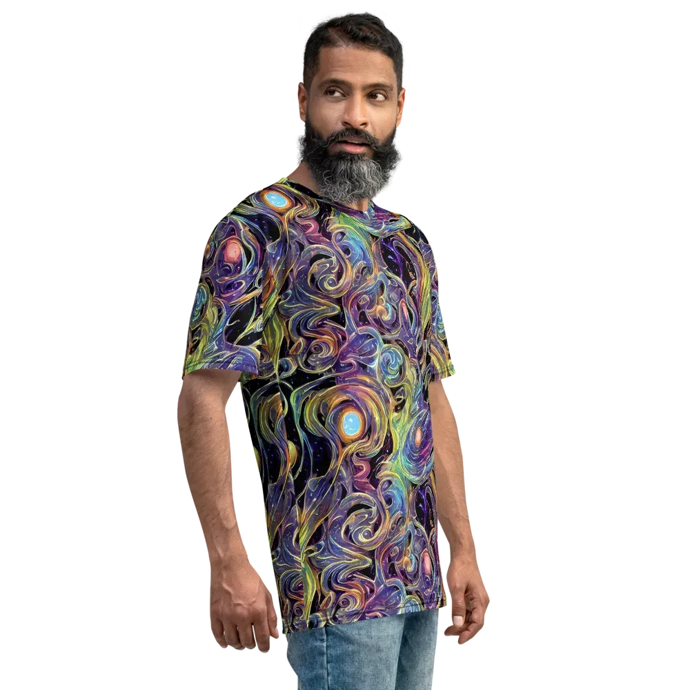 Lebacq Swirl on Men's Crew Neck T-Shirt — Right