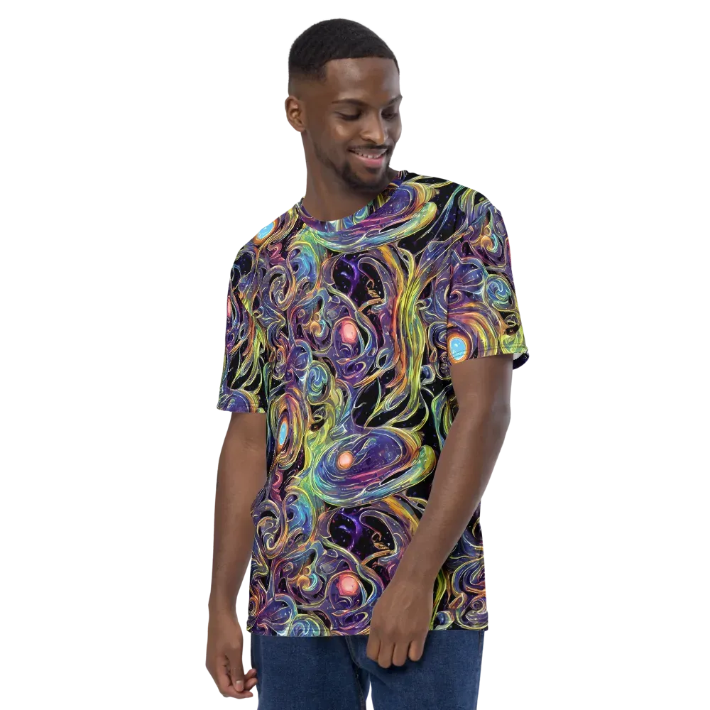 Lebacq Swirl on Men's Crew Neck T-Shirt — Left