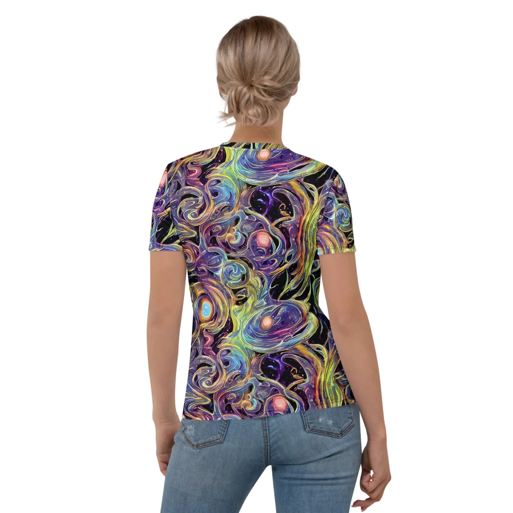Lebacq Swirl on Women's Crew Neck T-Shirt — Back