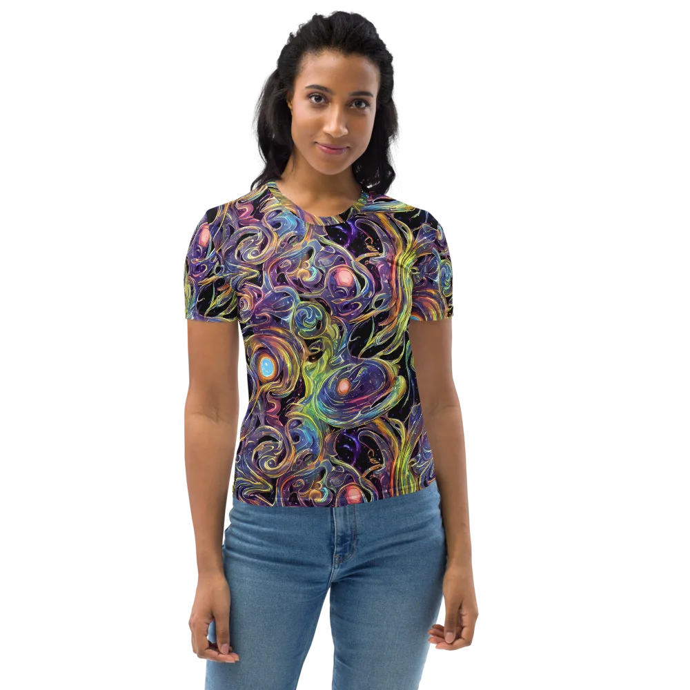 Lebacq Swirl on Women's Crew Neck T-Shirt — Front