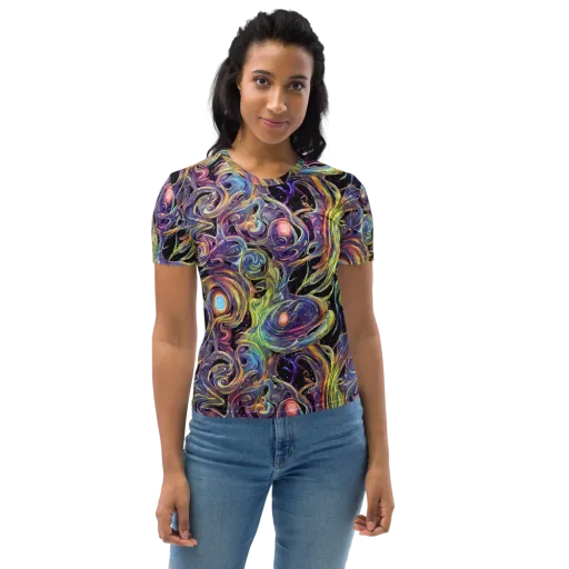 Lebacq Swirl on a Women's Crew Neck T-Shirt