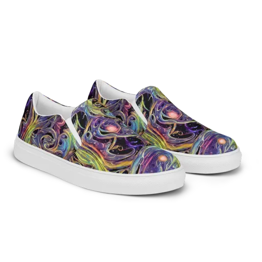Lebacq Swirl on a Men's Slip-On Canvas Shoes