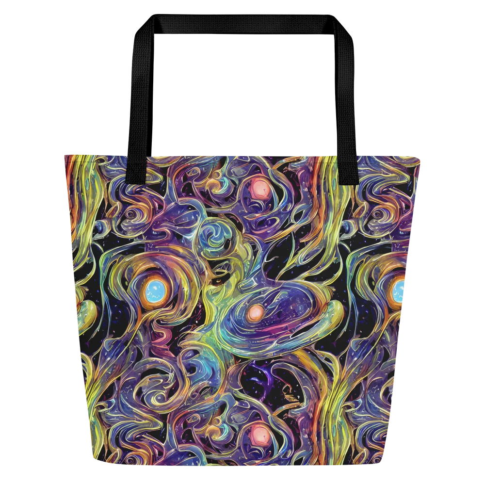 Lebacq Swirl on Large Tote Bag W/ Pocket — Front