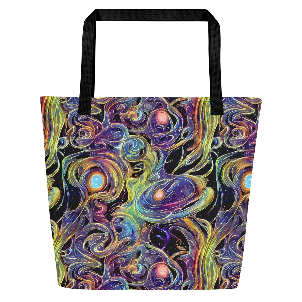 Lebacq Swirl on Large Tote Bag W/ Pocket — Front