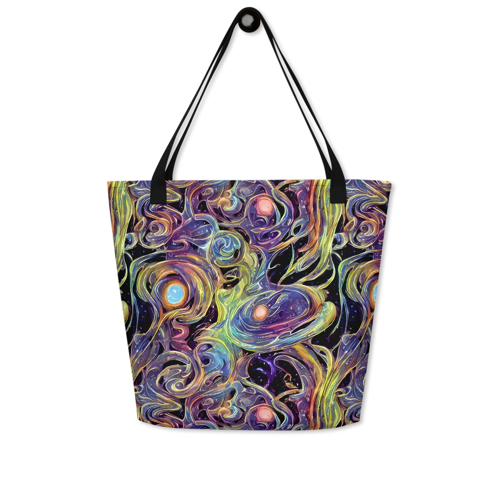 Lebacq Swirl on Large Tote Bag W/ Pocket — Front