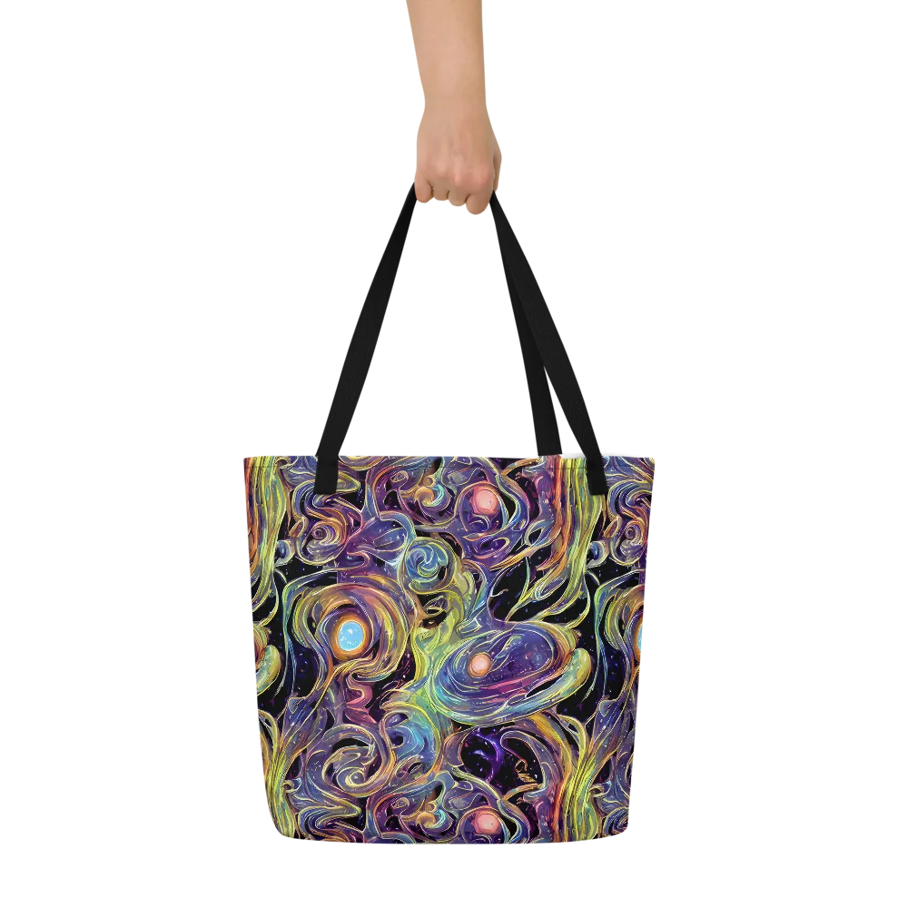 Lebacq Swirl on Large Tote Bag W/ Pocket — Front