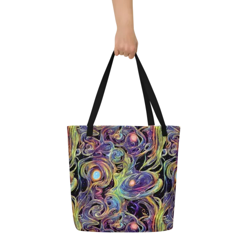 Lebacq Swirl on a Large Tote Bag W/ Pocket
