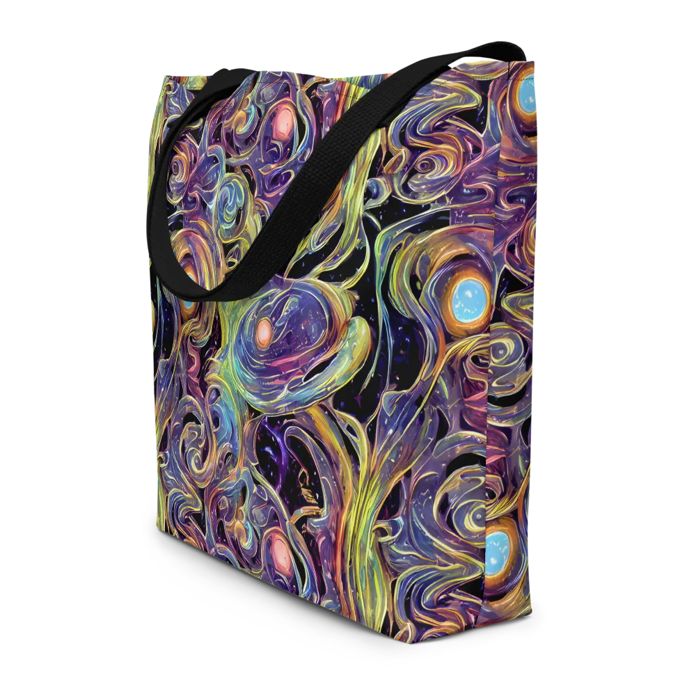 Lebacq Swirl on Large Tote Bag W/ Pocket — Front