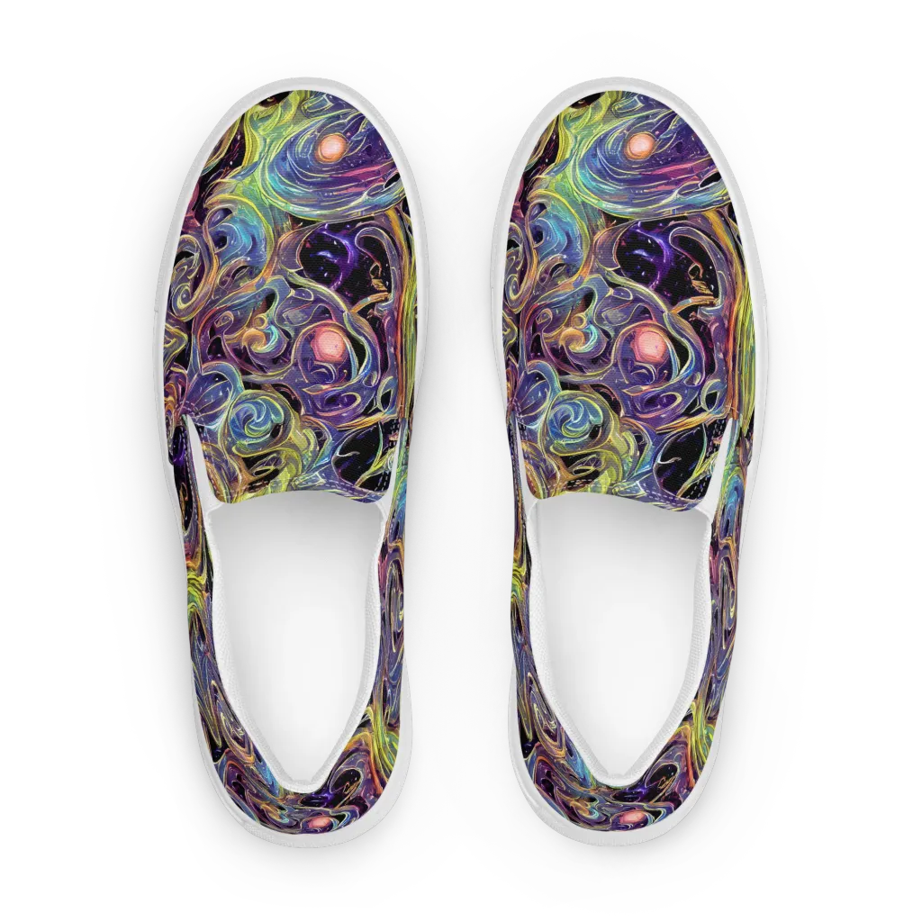 Lebacq Swirl on Women's Slip-On Canvas Shoes — Front