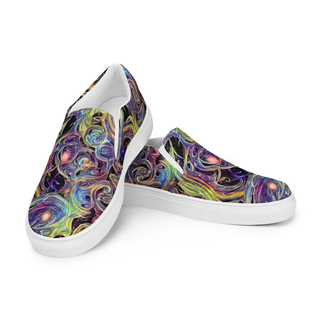 Lebacq Swirl on Women's Slip-On Canvas Shoes — Left Front