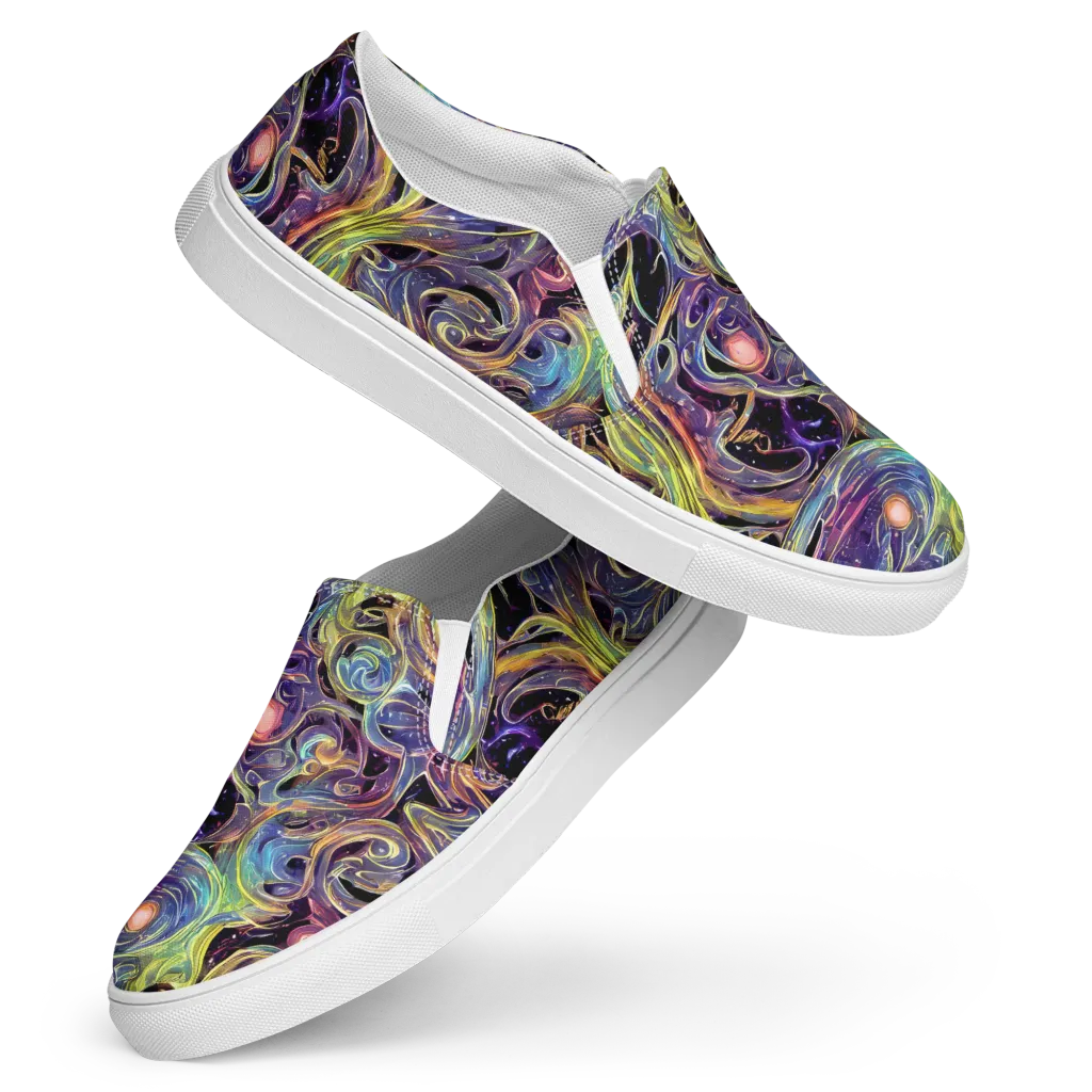 Lebacq Swirl on Women's Slip-On Canvas Shoes — Front