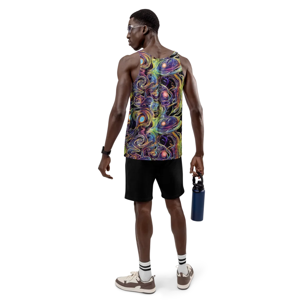 Lebacq Swirl on Men's Tank Top — Back