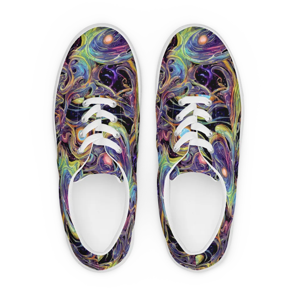 Lebacq Swirl on Men's Lace-Up Canvas Shoes — Front