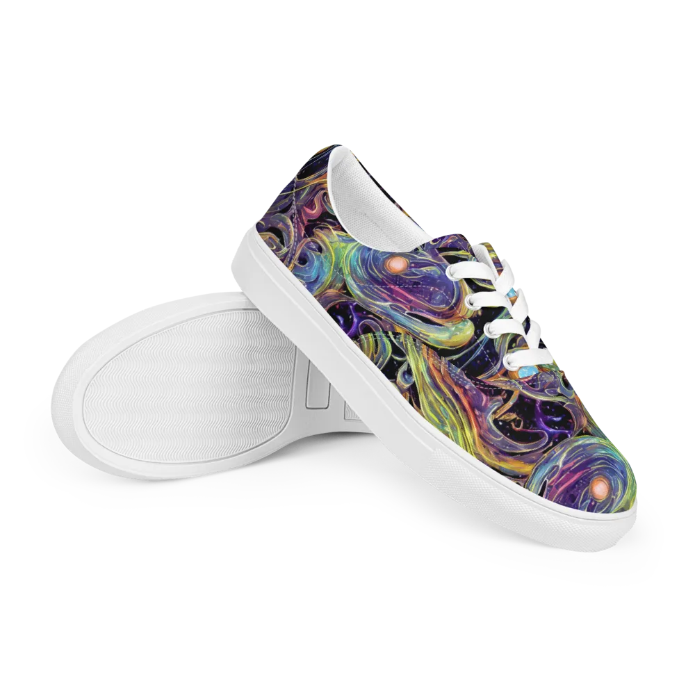 Lebacq Swirl on Men's Lace-Up Canvas Shoes — Right Front