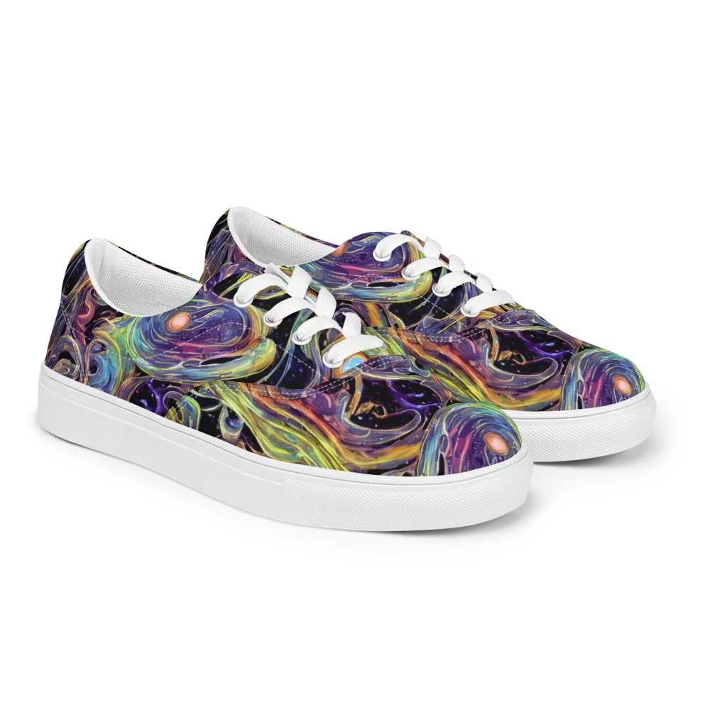 Lebacq Swirl on Men's Lace-Up Canvas Shoes — Right Front