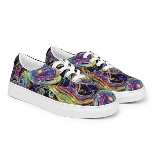 Lebacq Swirl on a Men's Lace-Up Canvas Shoes