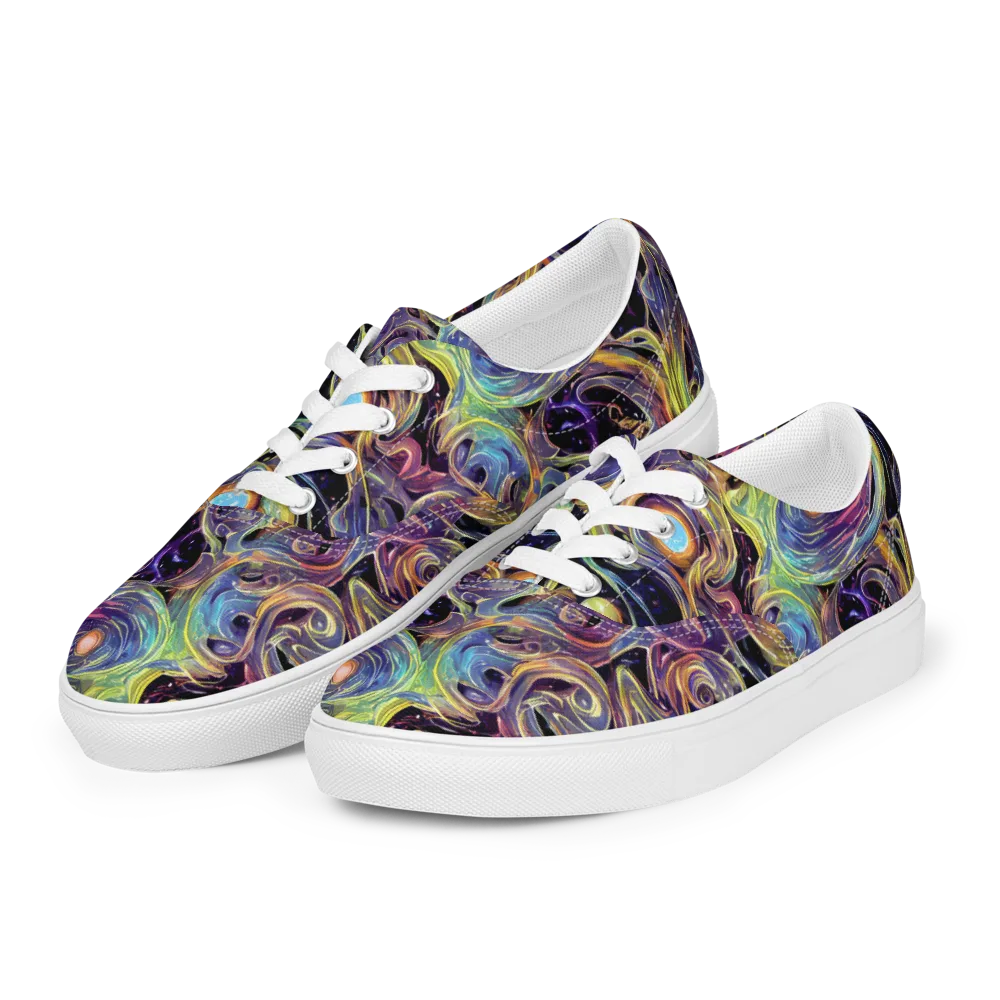 Lebacq Swirl on Men's Lace-Up Canvas Shoes — Left Front