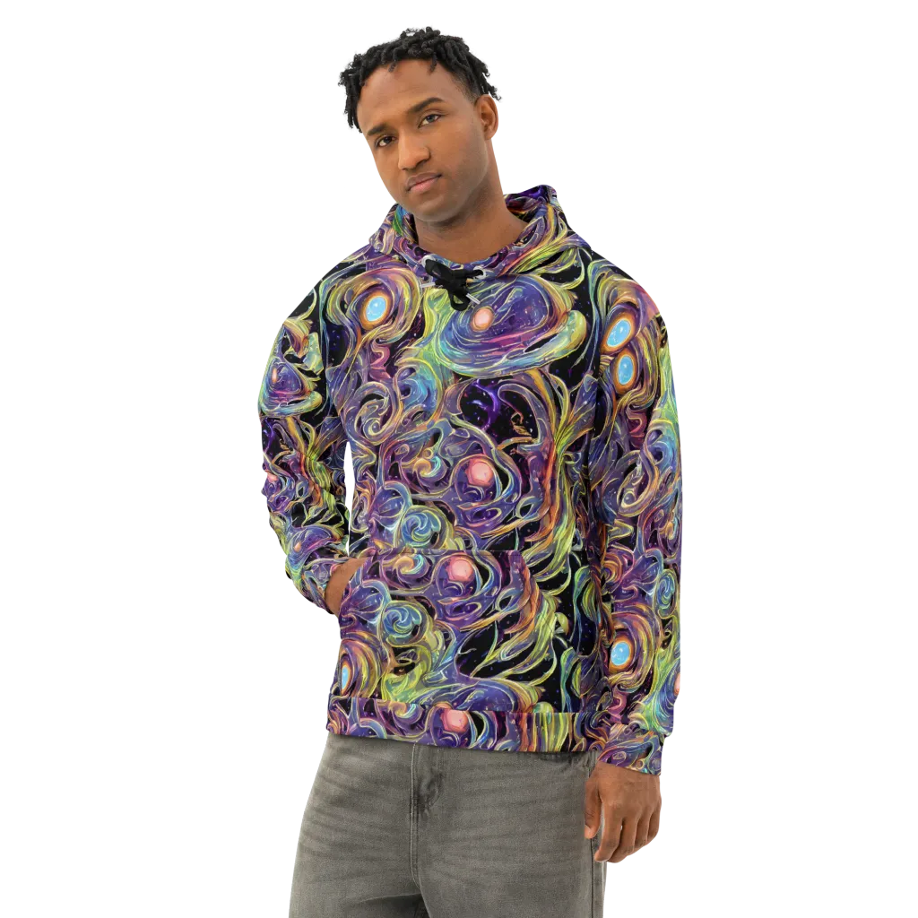 Lebacq Swirl on Cotton Hoodie — Left Front