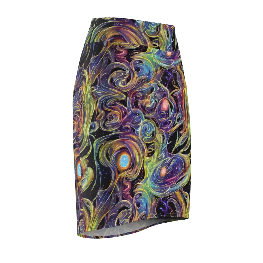 Lebacq Swirl on Pencil Skirt — Front Side