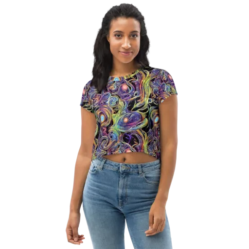 Lebacq Swirl on a Crop Tee