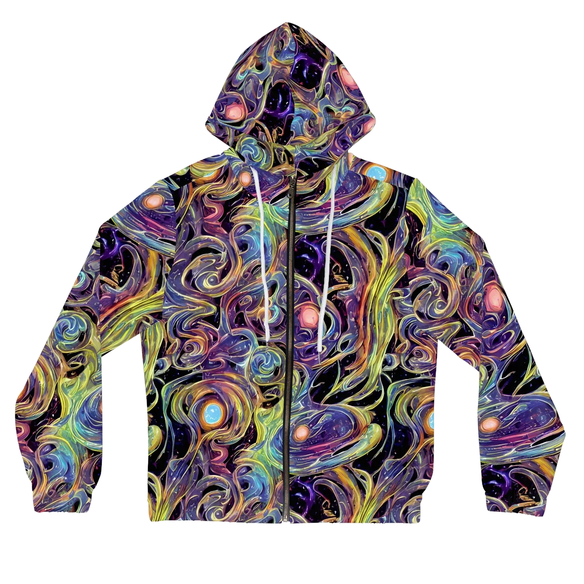 Lebacq Swirl on Women's Full-Zip Hoodie — Front