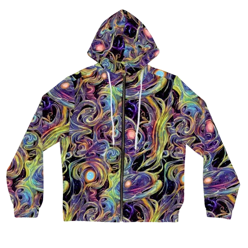 Lebacq Swirl on a Women's Full-Zip Hoodie