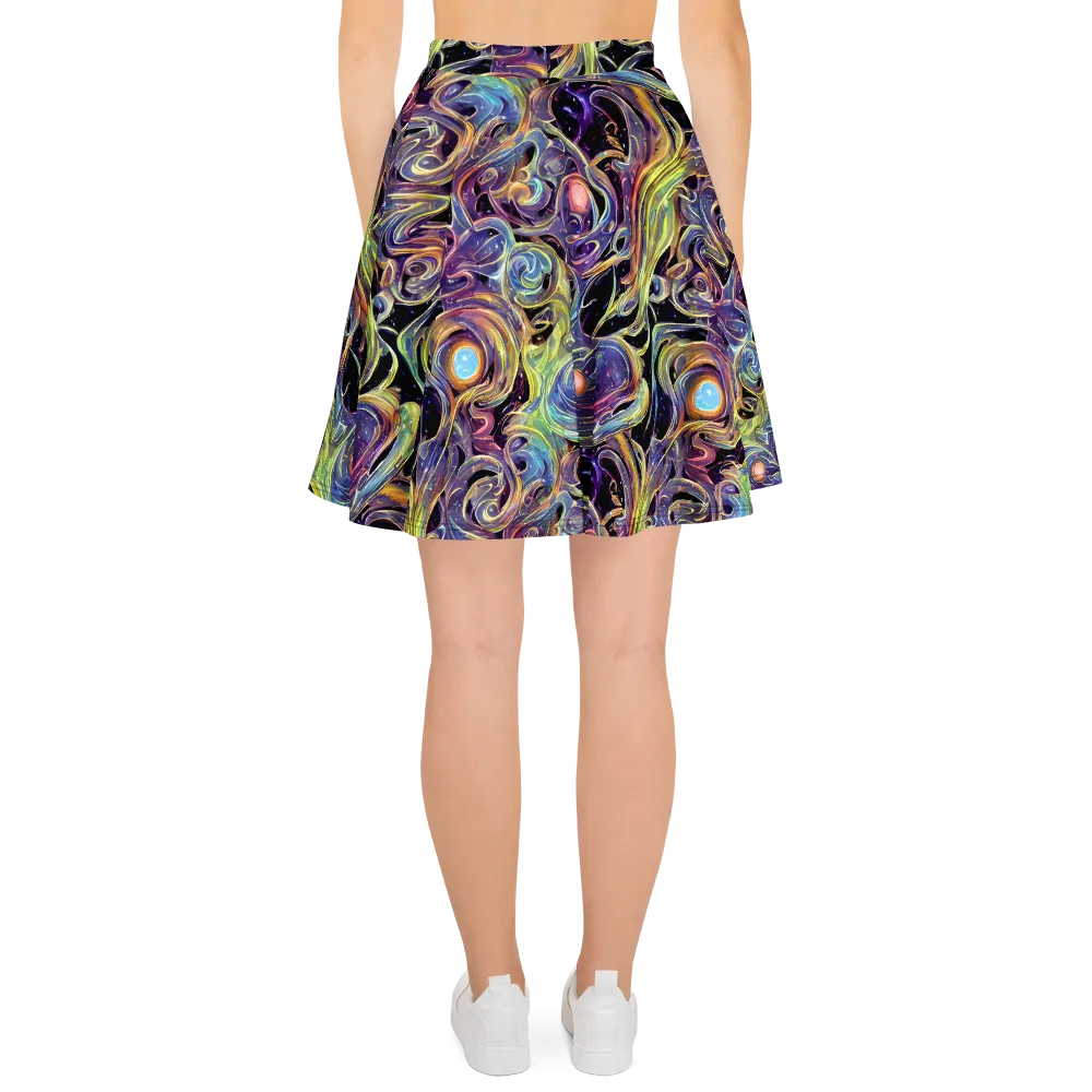 Lebacq Swirl on Skater Skirt — Back