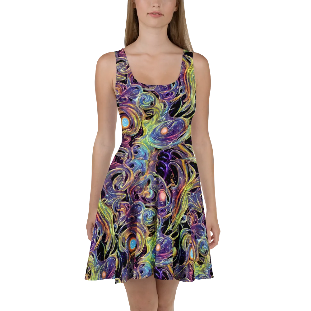 Lebacq Swirl on Skater Dress — Front