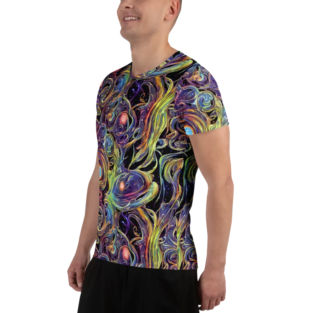 Lebacq Swirl on Men's Athletic T-Shirt — Left