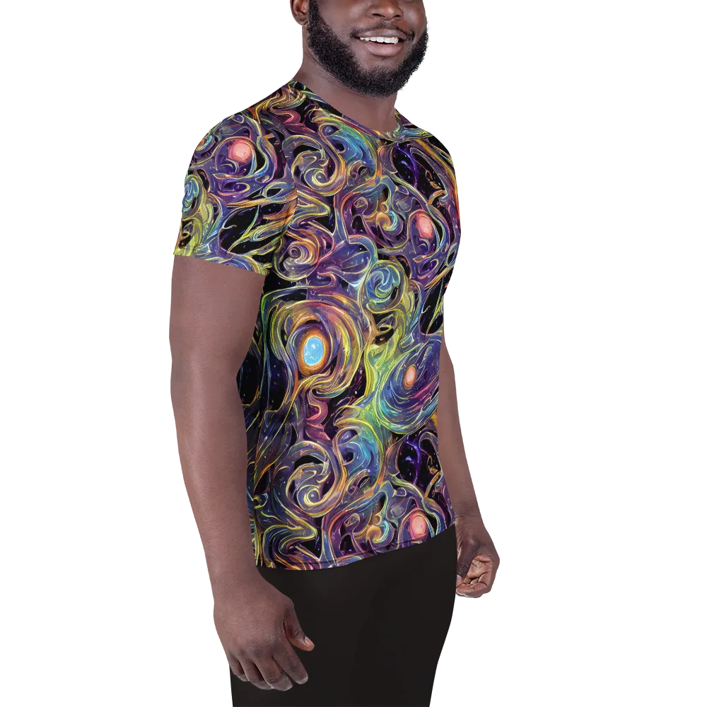 Lebacq Swirl on Men's Athletic T-Shirt — Right