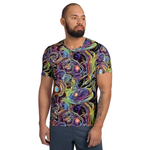 Lebacq Swirl on a Men's Athletic T-Shirt