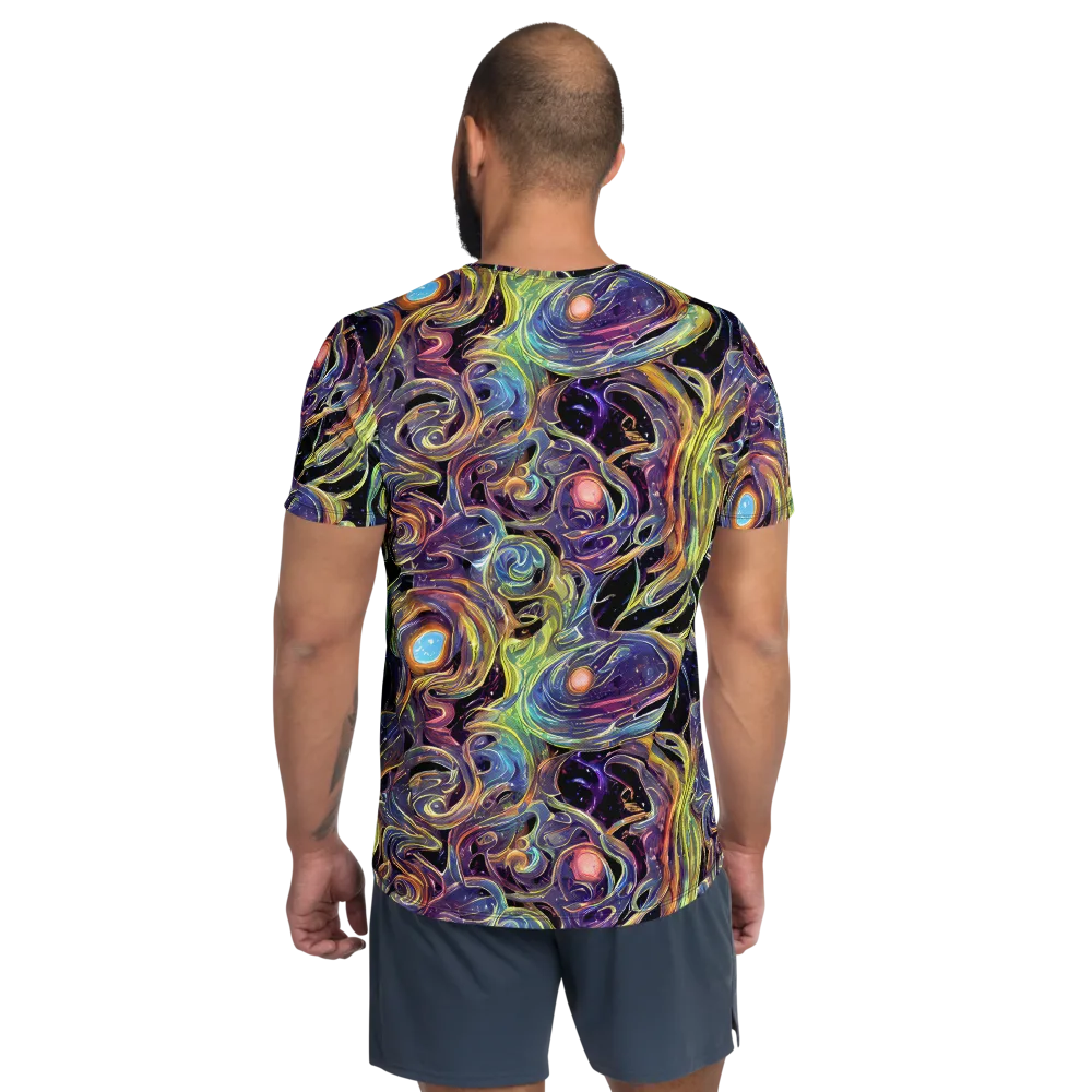 Lebacq Swirl on Men's Athletic T-Shirt — Back